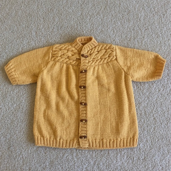 Handmade wool blend knit sweater - Picture 1 of 8